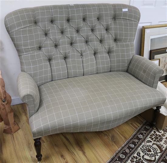 A two seater settee, W.130cm
